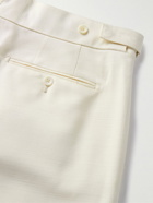 TOM FORD - Atticus Slim-Fit Tapered Silk-Canvas Suit Trousers - Neutrals