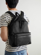 SAINT LAURENT - City Leather-Trimmed Shell Backpack
