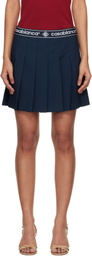 Casablanca Navy Pleated Miniskirt