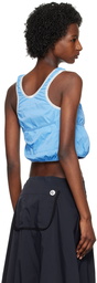 TheOpen Product Blue Shirring Vest