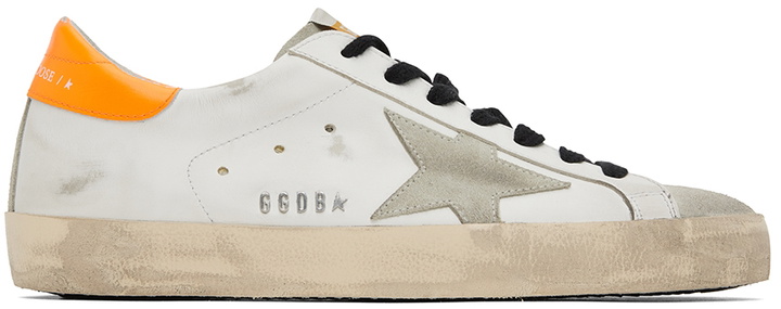 Photo: Golden Goose White Super-Star Classic Low-Top Sneakers