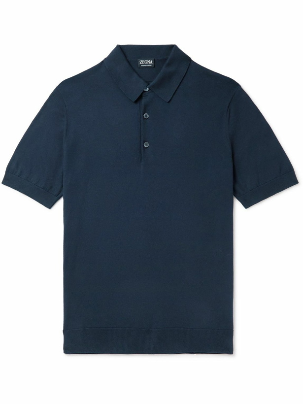 Photo: Zegna - Cotton Polo Shirt - Blue