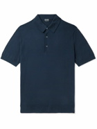 Zegna - Cotton Polo Shirt - Blue
