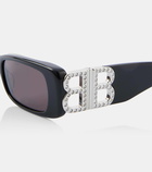 Balenciaga Dynasty embellished rectangular sunglasses