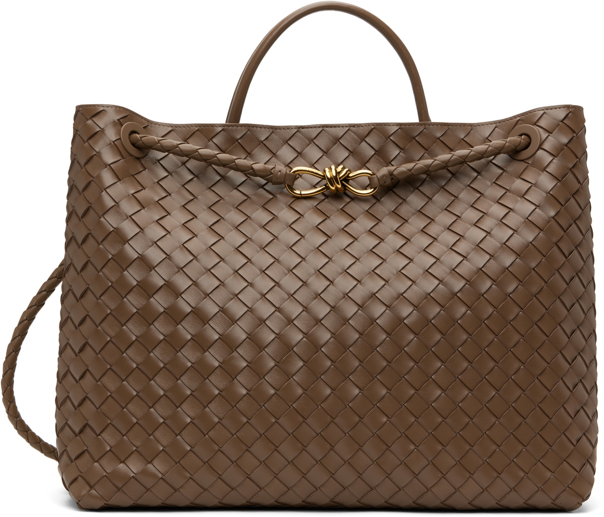 ハンドバッグ BOTTEGA VENETA BROWN LEATHER LARGE ANDIAMO HANDBAG Bottega Veneta: Brown Large Andiamo Bag | SSENSE Canada