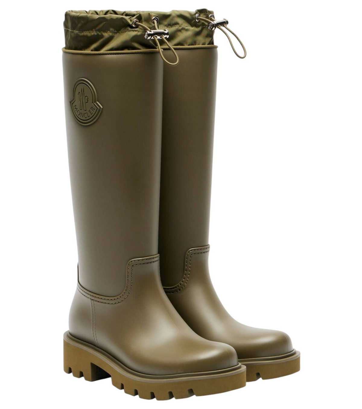 Moncler Black Kickstream High Rain Boots Moncler