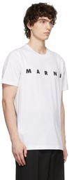 Marni White Logo Print T-Shirt