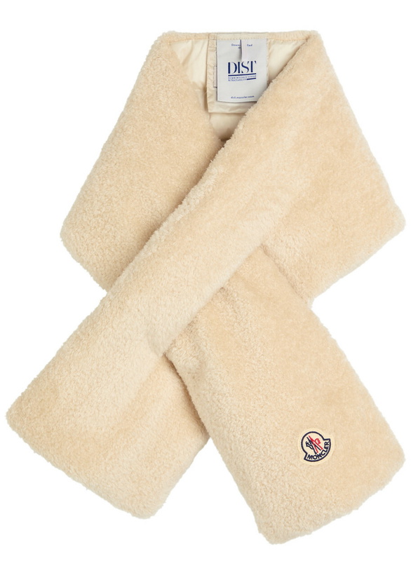 Photo: Moncler Quilted Teddy Scarf - Cream - One Size
