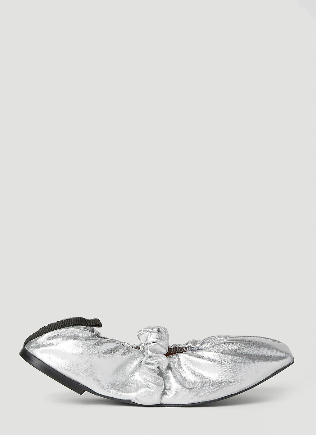 靴 GANNI Scrunchle Ballerina SugarPlum 38 GANNI - Scrunchie Ballerina Shoes in Silver GANNI
