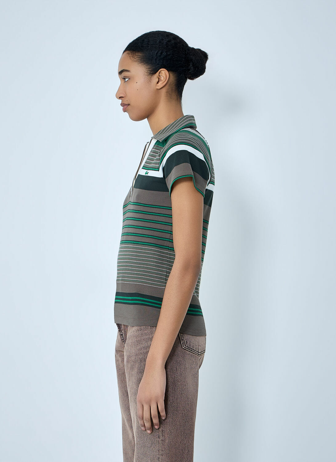 Lacoste Slim Fit Striped Piqué Polo Shirt