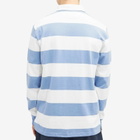 Polo Ralph Lauren Men's Varsity Bear Stripe Rugby Shirt in Campus Blue/White