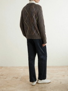 Paul Smith - Argyle Wool and Cotton-Blend Sweater - Brown