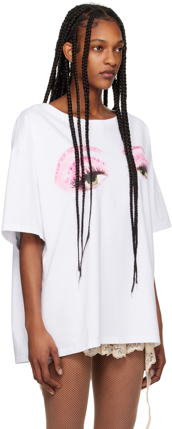 ALL-IN White Allina Eyes T-Shirt