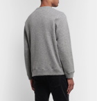 NN07 - Logo-Appliquéd Mélange Loopback Jersey Sweatshirt - Gray