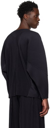 HOMME PLISSÉ ISSEY MIYAKE Black Monthly Color January Long Sleeve T-Shirt