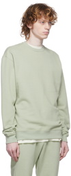 John Elliott Green Oversize Crewneck Sweatshirt
