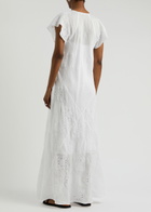Rag & Bone Delancy Broderie-anglaise Ramie Maxi Dress White