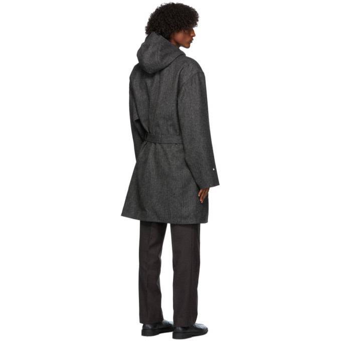 3MAN Grey Wool Herringbone Coat