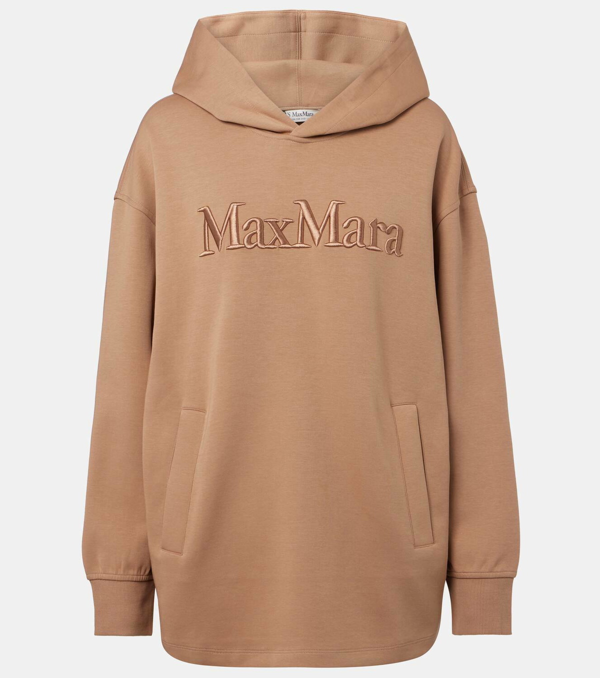 'S Max Mara Logo embroidered cotton-blend hoodie