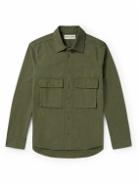Miles Leon - Bellow Garment-Dyed Cotton-Twill Shirt - Green
