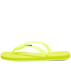 VETEMENTS Women's Logo Flip Flop in Neon Yellow/Black