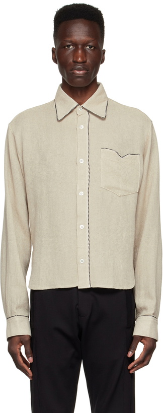 Photo: Rhude SSENSE Exclusive Beige Cotton Shirt