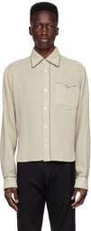 Rhude SSENSE Exclusive Beige Cotton Shirt