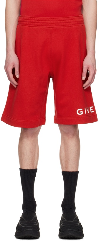 Photo: Givenchy Red Archetype Shorts