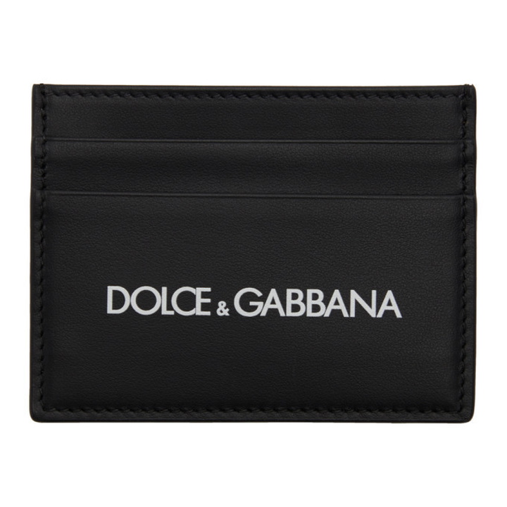 Photo: Dolce and Gabbana Black Printed Logo Card Holder