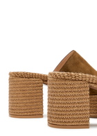 Gianvito Rossi Suede Espadrille Sandals Beige