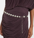 Magda Butrym Crystal-embellished faux pearl belt