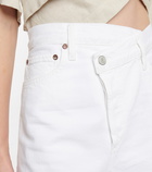 Agolde - Criss Cross asymmetric denim shorts