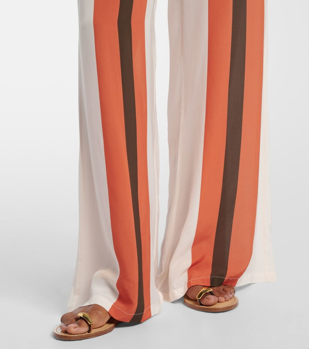 Adriana Degreas Striped wide-leg pants