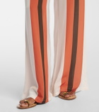 Adriana Degreas Striped wide-leg pants