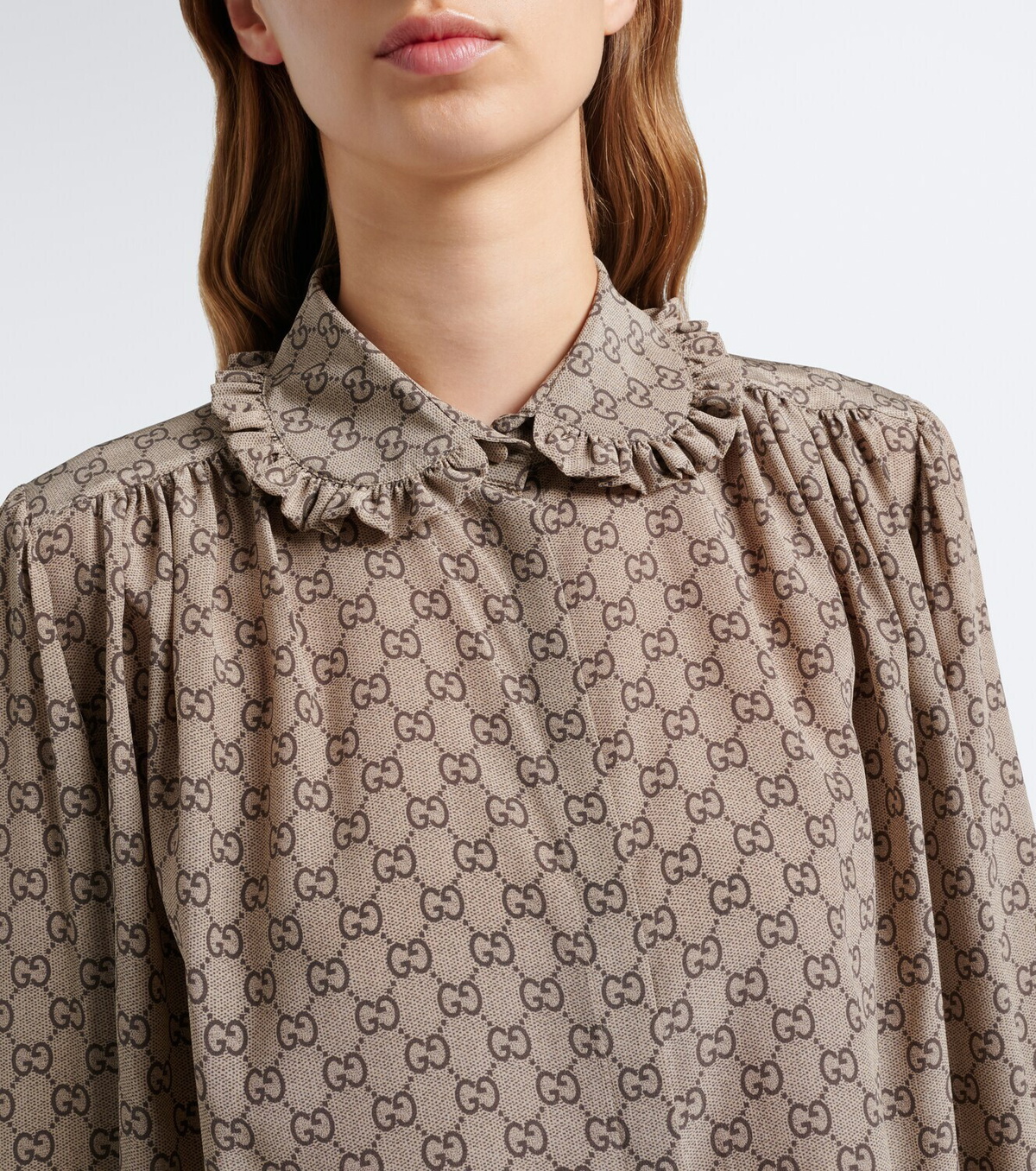 Gucci GG silk crêpe de chine blouse