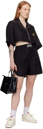 Palm Angels Black Vented Shorts