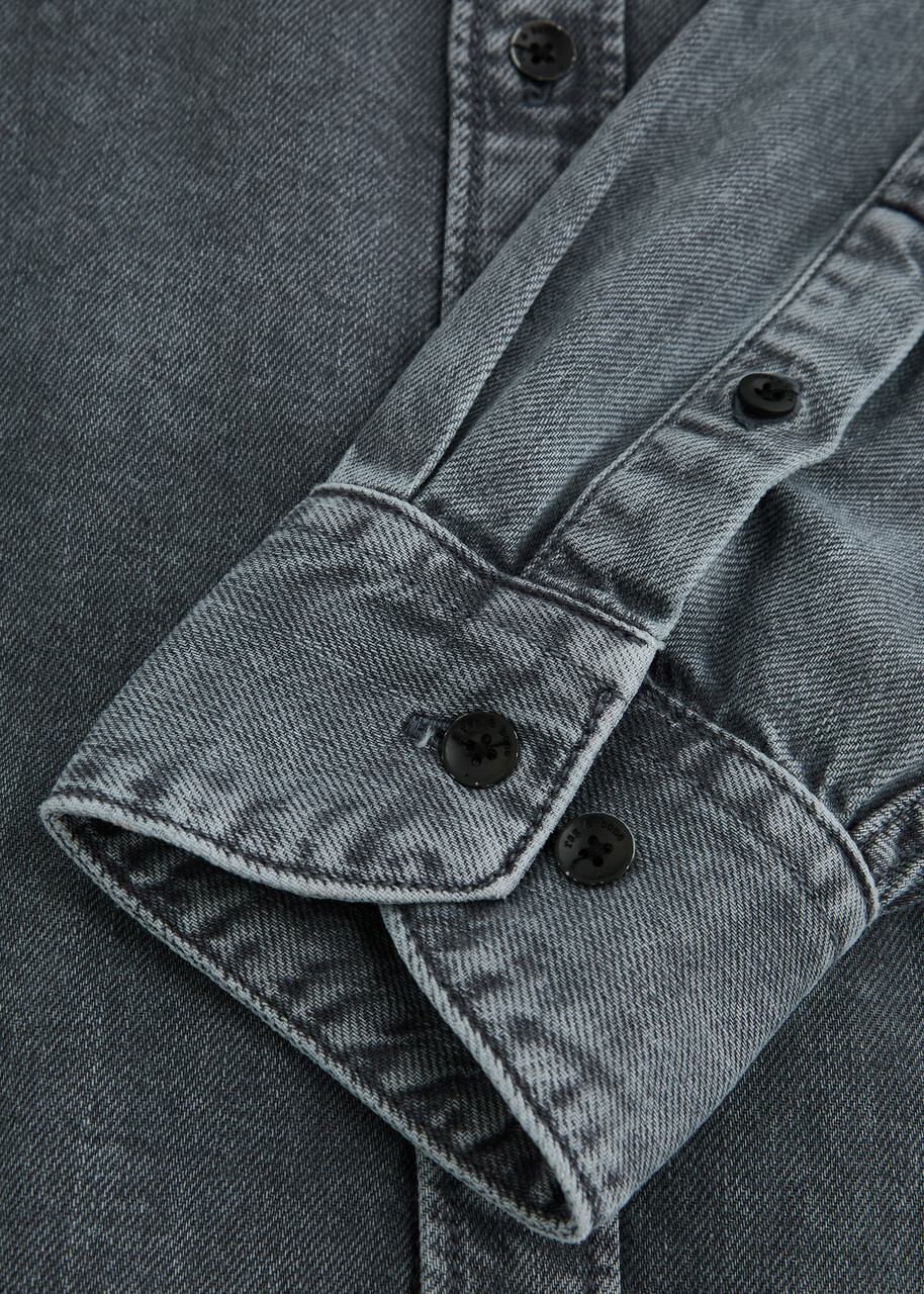 Rag & Bone Matthew Faded Denim Shirt Blue
