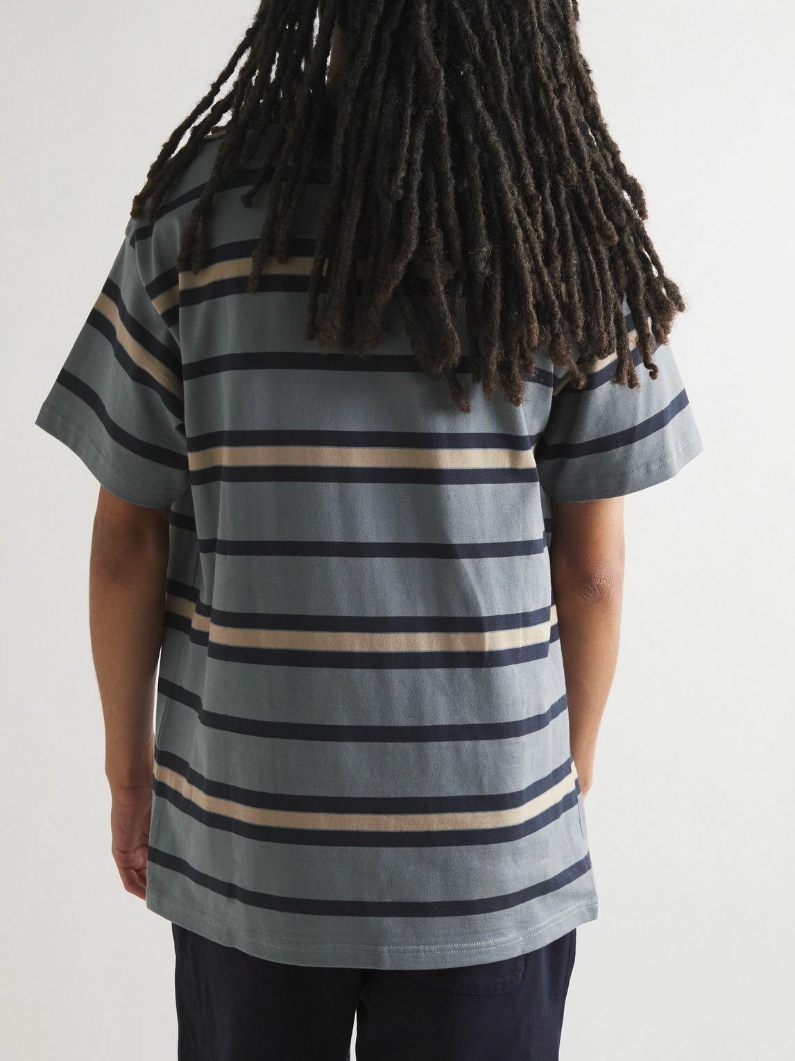 [CARHARTT]★SCULPTURE CENTER L/S T-SHIRT Carhartt WIP - New Balance Sculpture Center Striped Logo