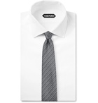 TOM FORD - 8cm Woven Silk and Linen-Blend Tie - Men - Gray