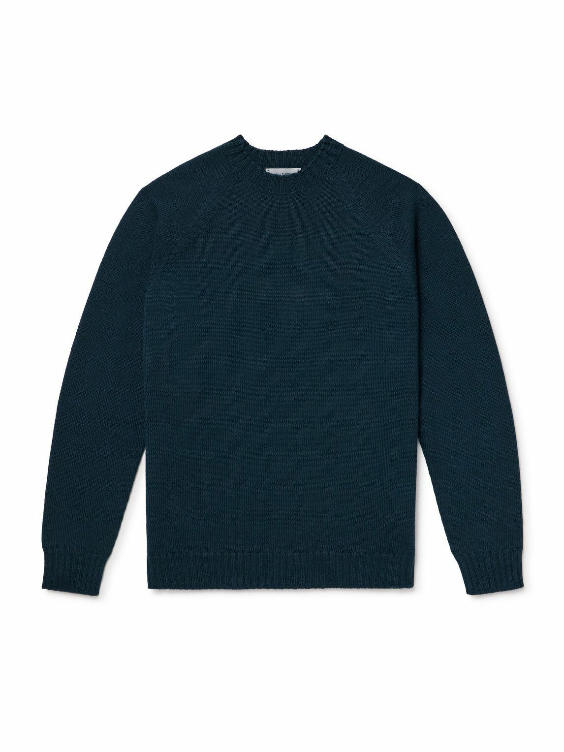 John Smedley Calix Waffle-knit Cotton Jumper Dark Green John Smedley
