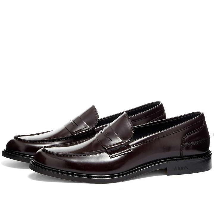Photo: VINNYs Men's VINNY's Townee Penny Loafer in Brown Polido Leather