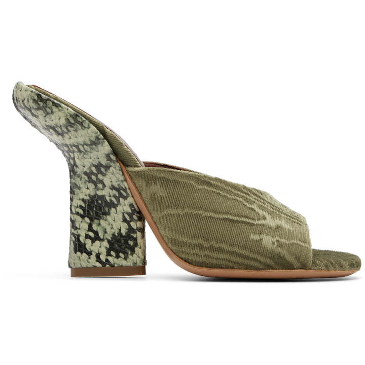 Photo: Dries Van Noten Green Velvet Heeled Sandals