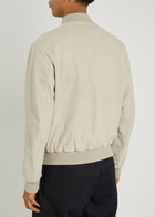 Boss X David Beckham Milo Suede Bomber Jacket Beige