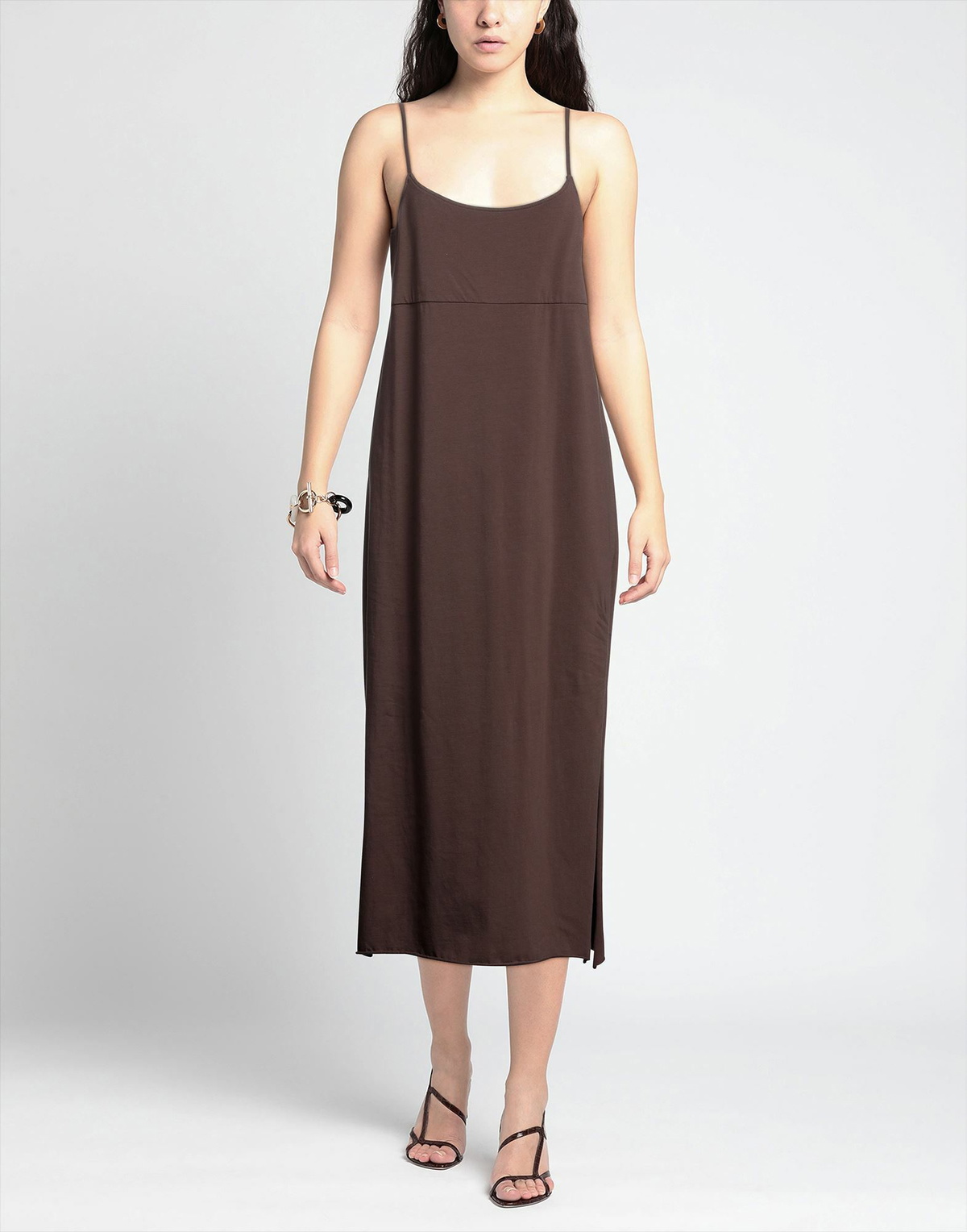 Jucca Womens Midi dress Dark in Brown