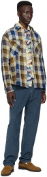 PS by Paul Smith Blue & Brown Check Shirt