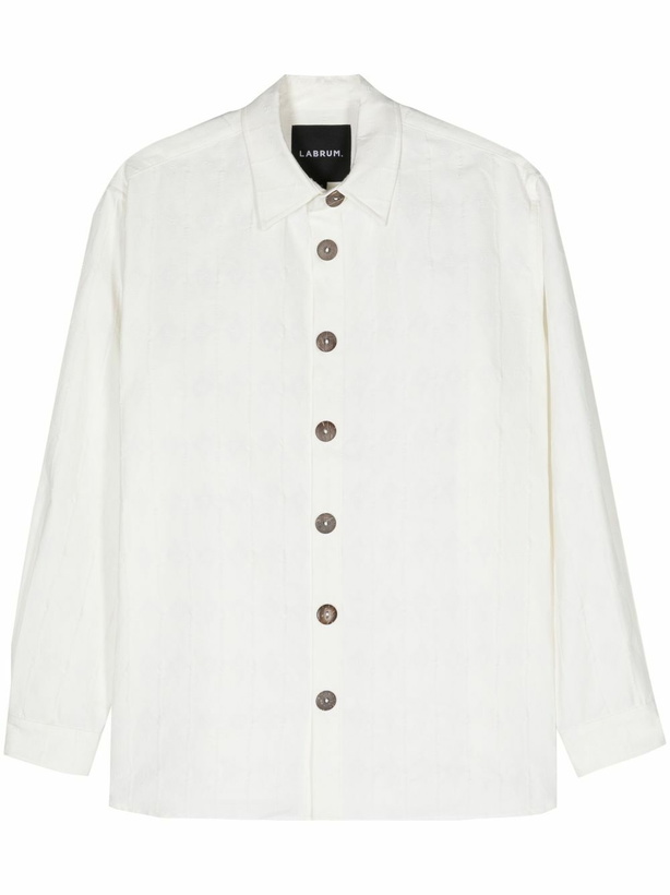 Photo: Labrum London White Buttoned-Up Long-Sleeved Shirt