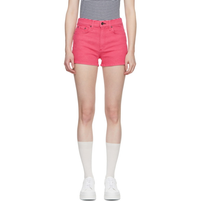 Photo: Rag and Bone Pink Denim Justine Shorts