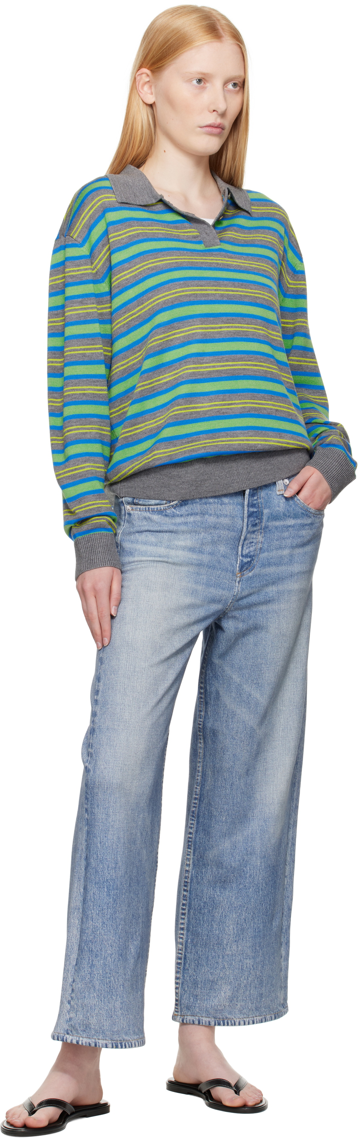 rag & bone Blue Wide Miramar Andi Sweatpants