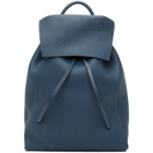 Loewe Blue Calfskin Drawstring Backpack