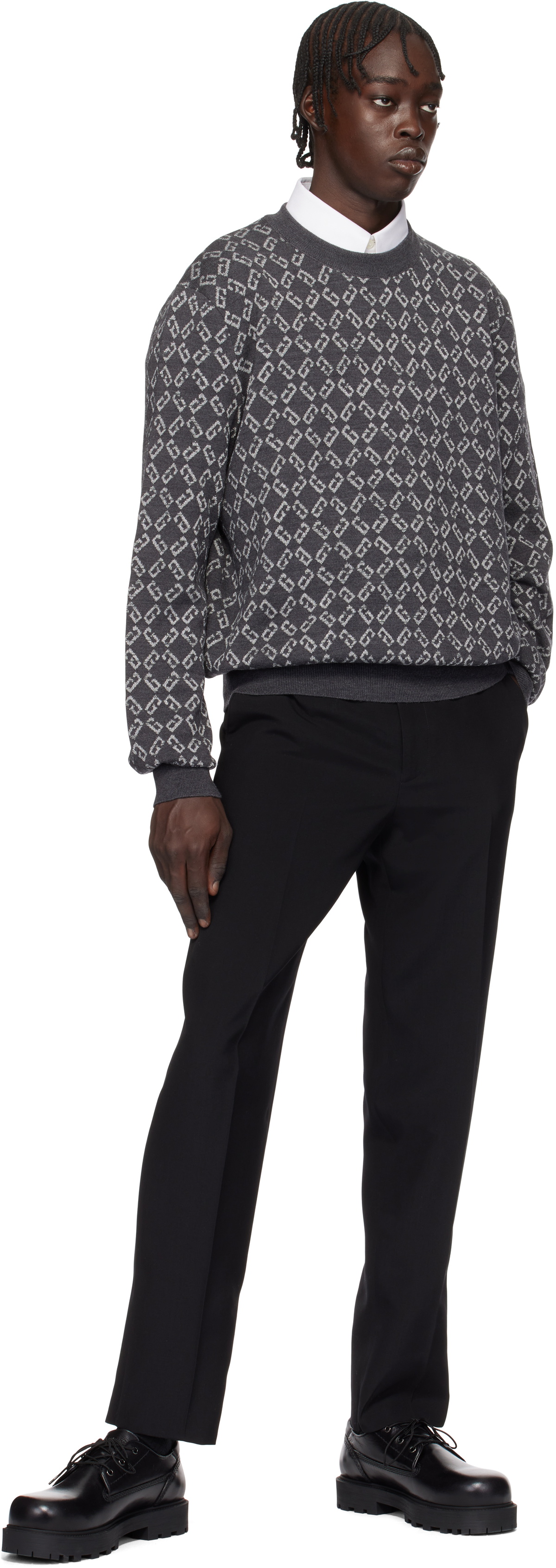 Givenchy Gray Monogram 72 Jacquard Sweater Givenchy